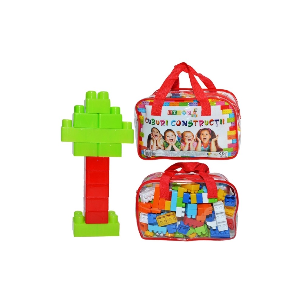 Cuburi constructii in gentuta, 160 piese/285g - robentoys 16122 18.487395