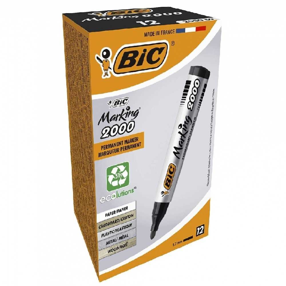 Marker permanent 2000 negru 12/cutie - BIC 8209153 45.378151