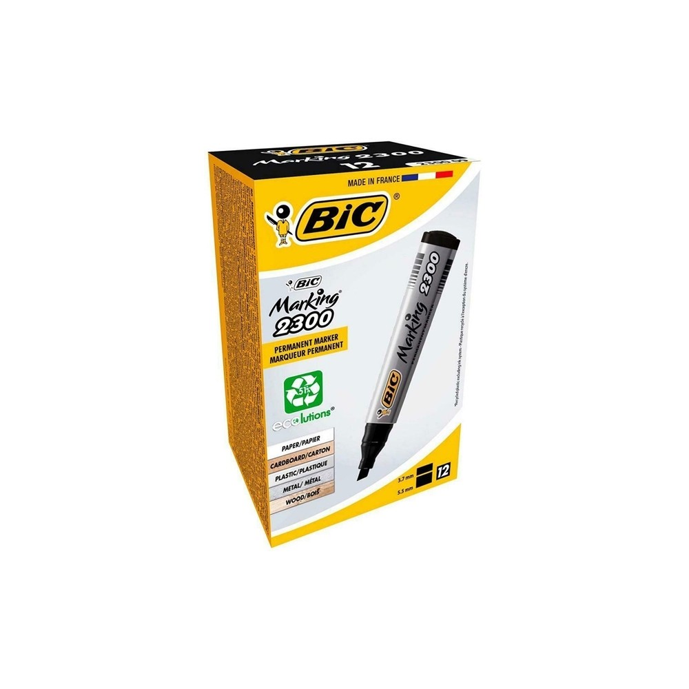 Marker permanent 2300 negru 12/cutie - BIC 8209263 45.378151