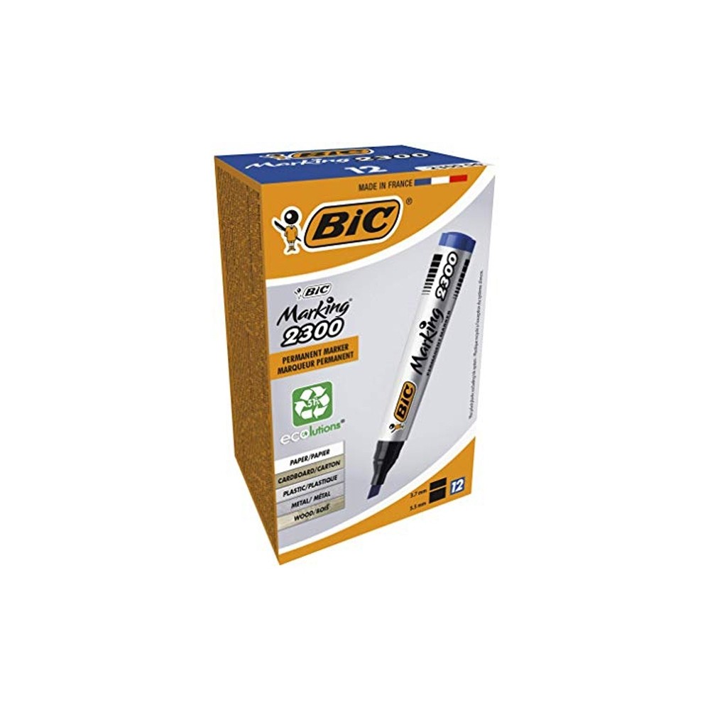Marker permanent 2300 albastru 12/cutie - BIC 8209253 45.378151