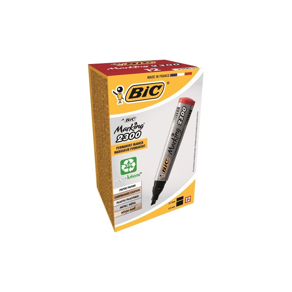 Marker permanent 2300 rosu 12/cutie - BIC 8209233 45.378151