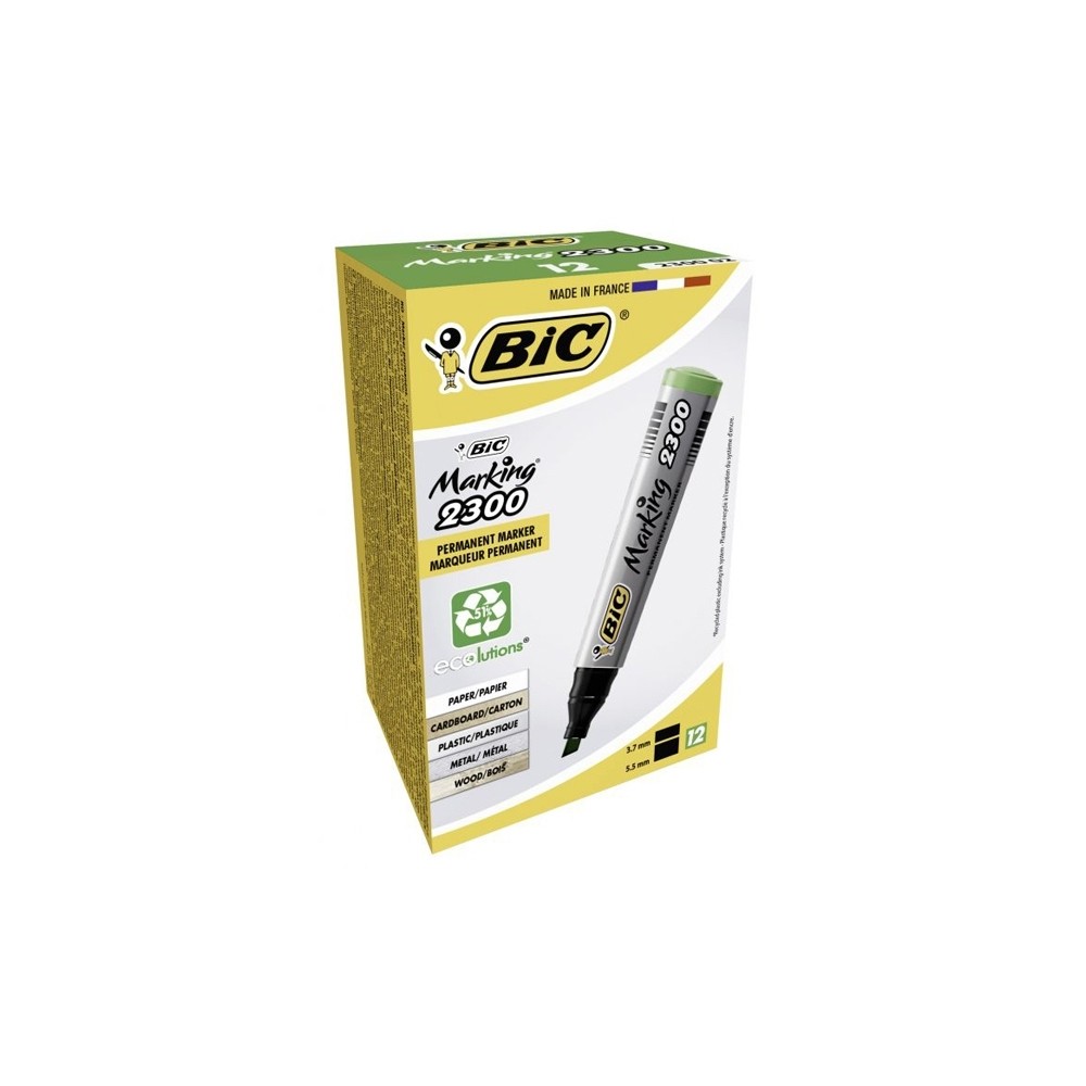 Marker permanent 2300 verde 12/cutie - BIC 8209243 45.378151