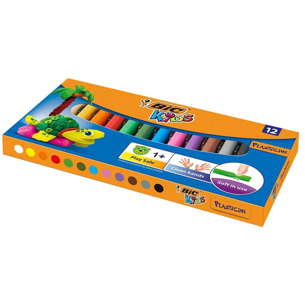 Plastilina 12 culori/cutie, Kids - BIC 947713 8.823529
