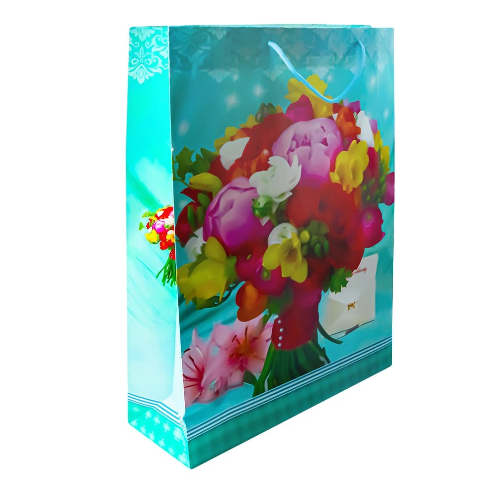 Punga cadou cu flori, 32x44x11 cm FLO-L 3.361345