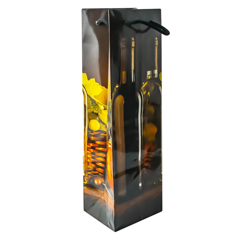 Punga cadou, pentru sticle, 10x33x9 cm FLO-ST 1.680672