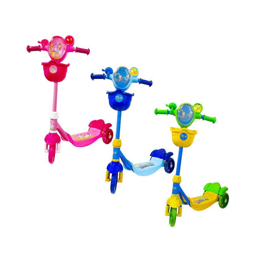 Trotineta cu desene, cadru metal, acces. plastic, 72 cm 3636 92.436975