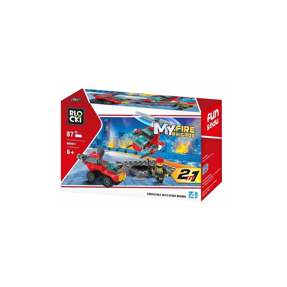 Blocki My Fire Brigade, Platforma pompieri, 87 piese KB0851 15.966387