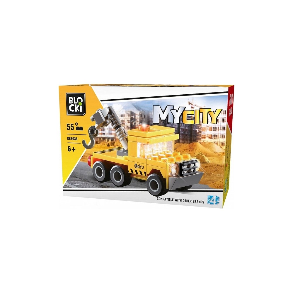 Blocki My City, Camion cu macara, 55 piese KB8038 10.084034