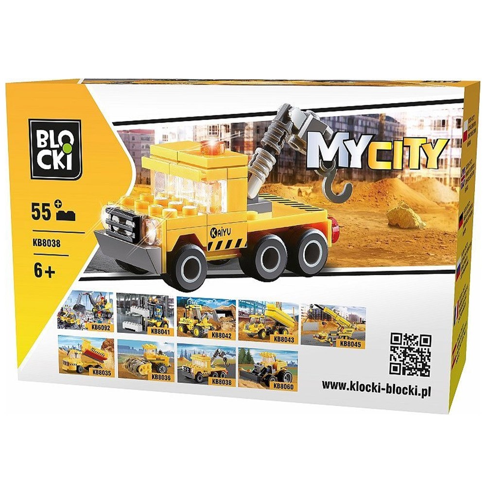 Blocki My City, Camion cu macara, 55 piese KB8038 10.084034