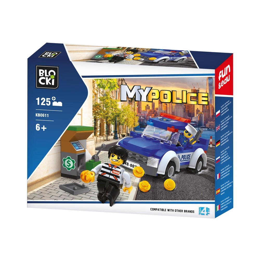 Blocki My Police, Masina de politie, 125 piese KB0611 36.134454