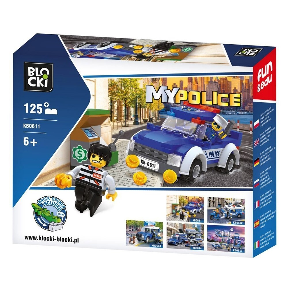 Blocki My Police, Masina de politie, 125 piese KB0611 36.134454