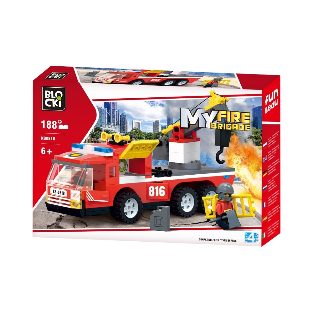 Blocki My Fire Brigade, Masina de pompieri, 188 piese KB0816 70.588235