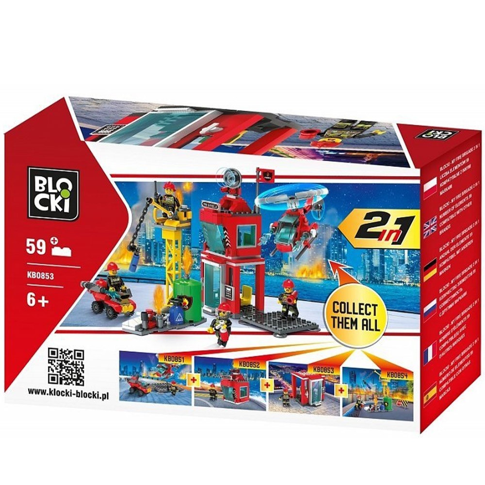 Blocki My Fire Brigade, Turn control, Pompieri, 59 piese KB0853 15.12605