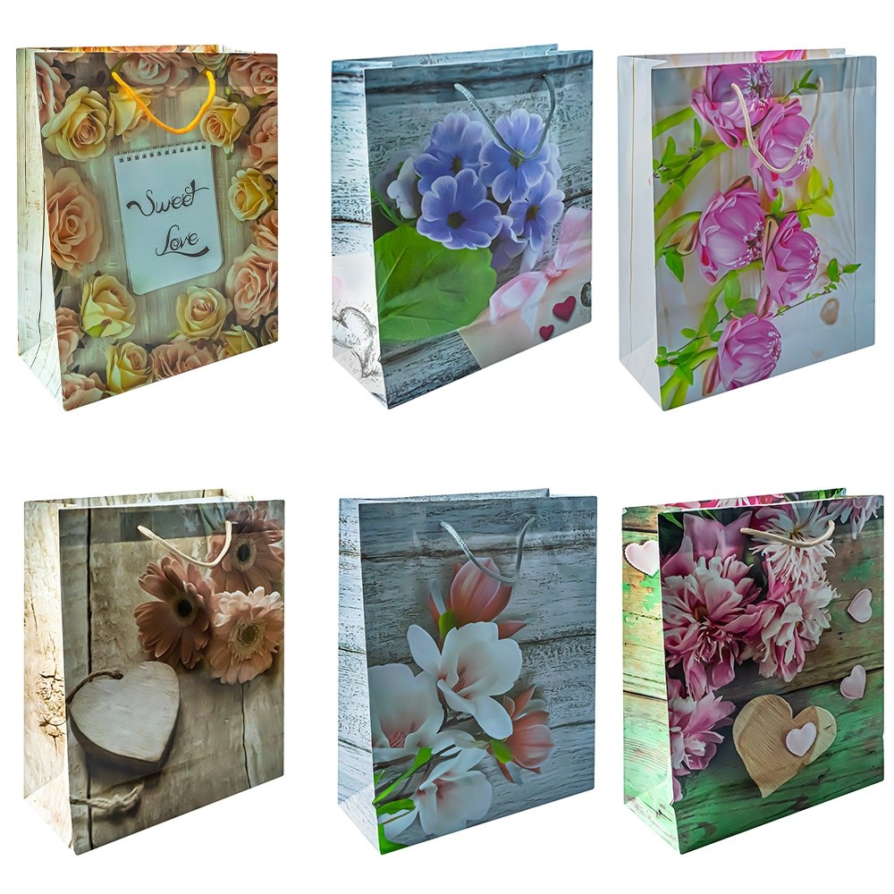 Punga cadou cu flori, 26x32x10 cm FLO-M 2.521008