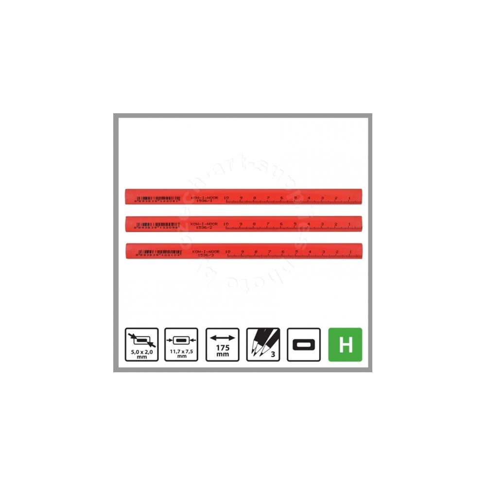 Creion grafit pentru tamplar 17,5 cm - Koh-I-Noor K1536 2.10084