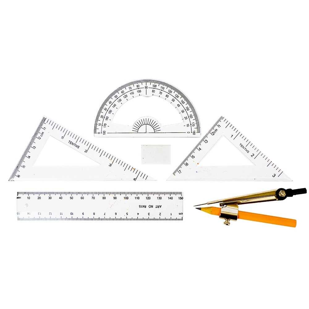Trusa geometrie metalica, 7 piese A5001 0