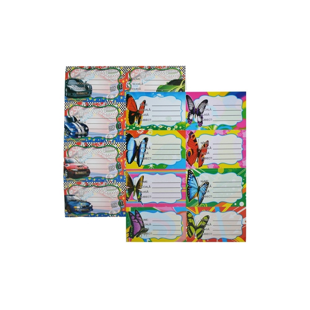Etichete scolare cu desene 20 coli|set 4.621849