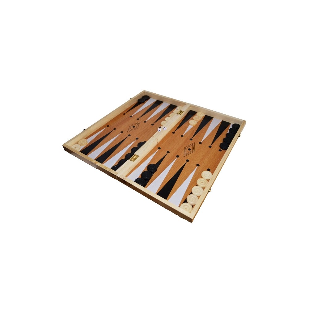 Joc 3 in 1: Sah, table, dame! Cutie lemn, 47x25cm A4832 105.042017