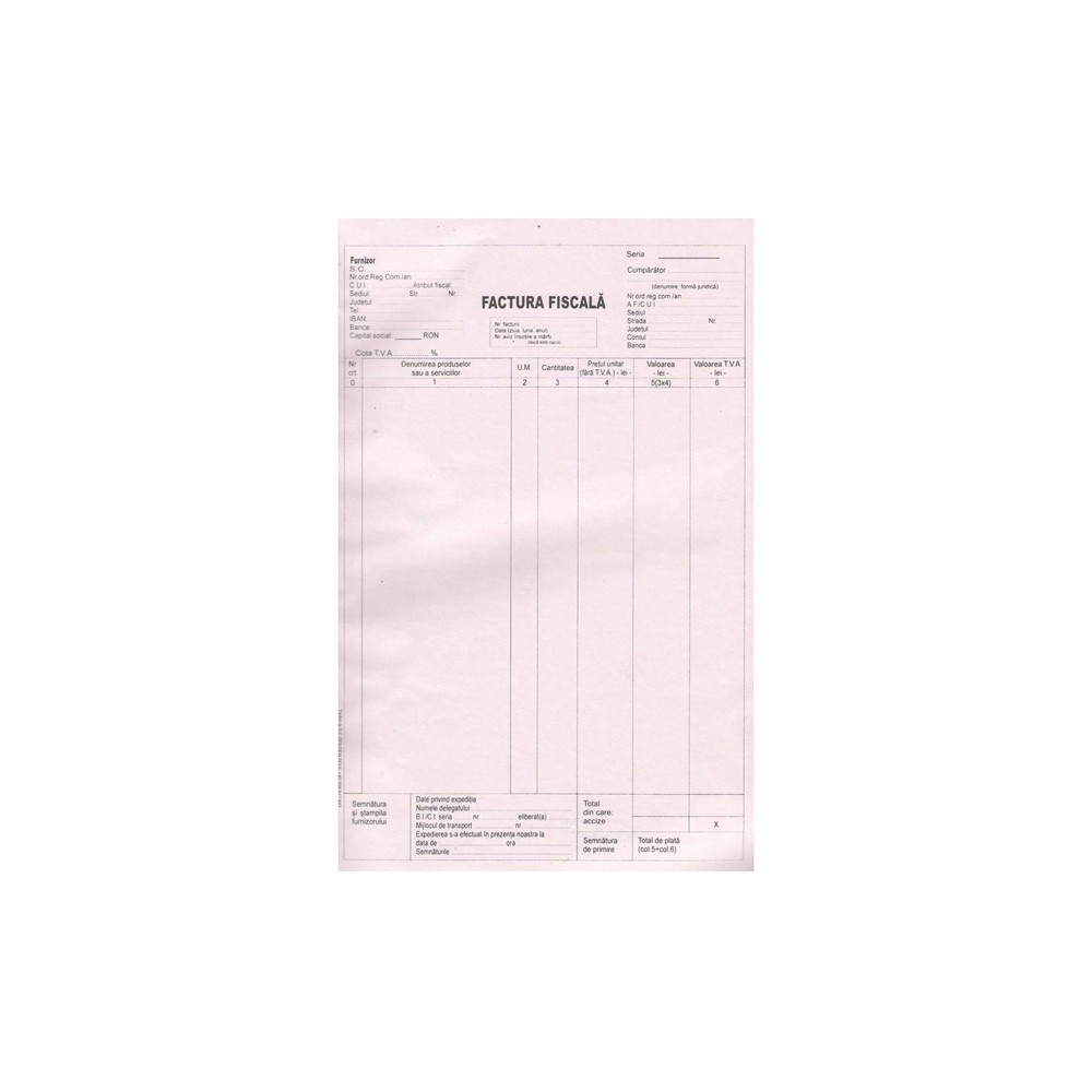Facturier A4, 100 file, autocopiativ, 3 exemplare 1403ZZ492 29.411765