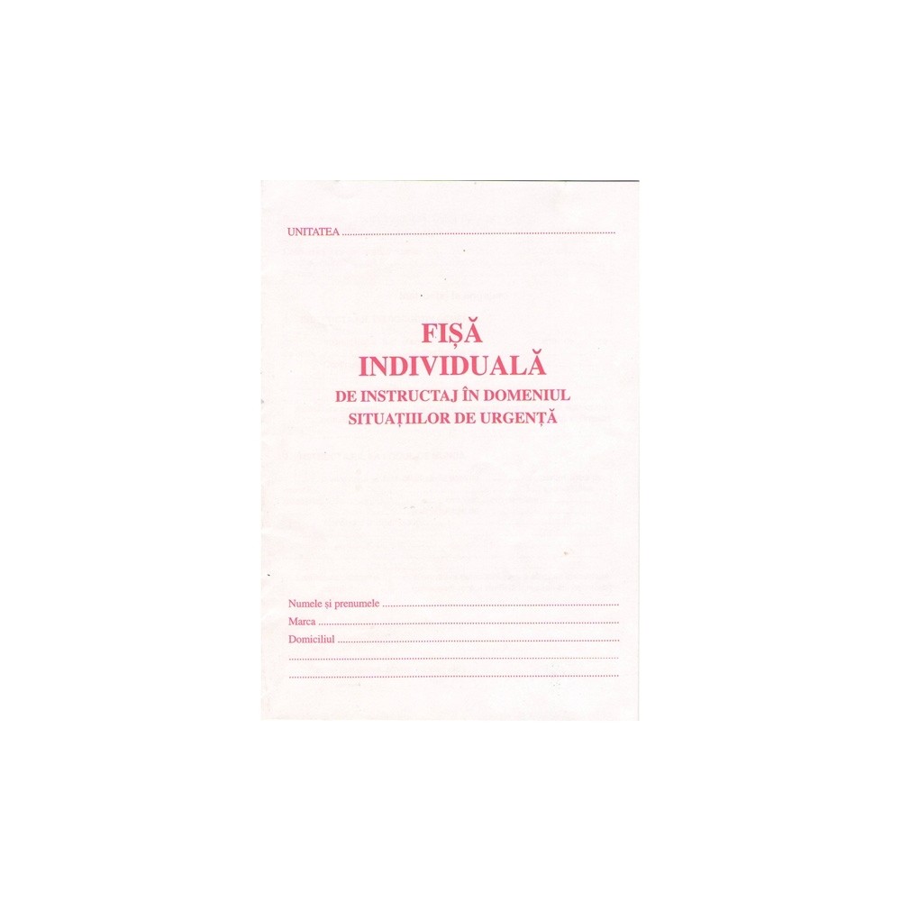 Fisa individuala PSI A5 1409ZZ176-A1 2.521008