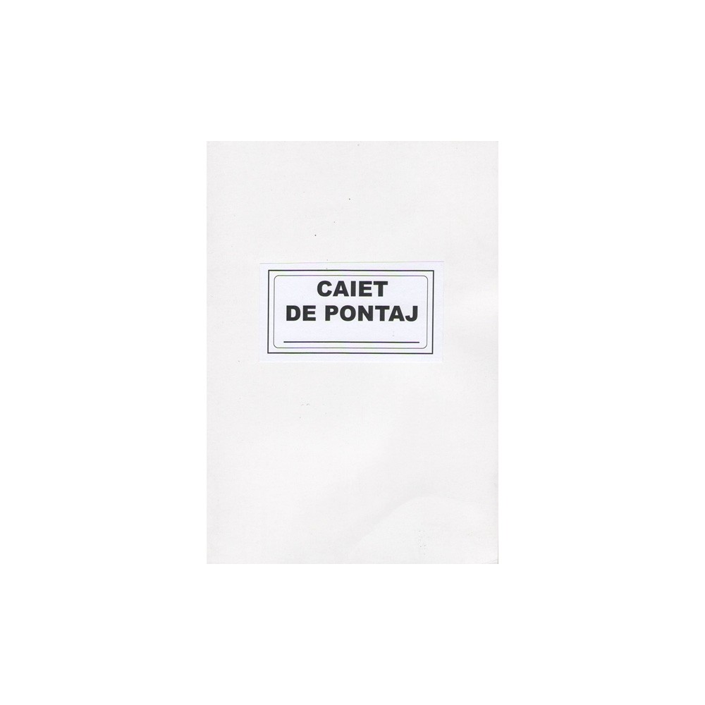 Caiet de pontaj A5, 50 file 6.722689