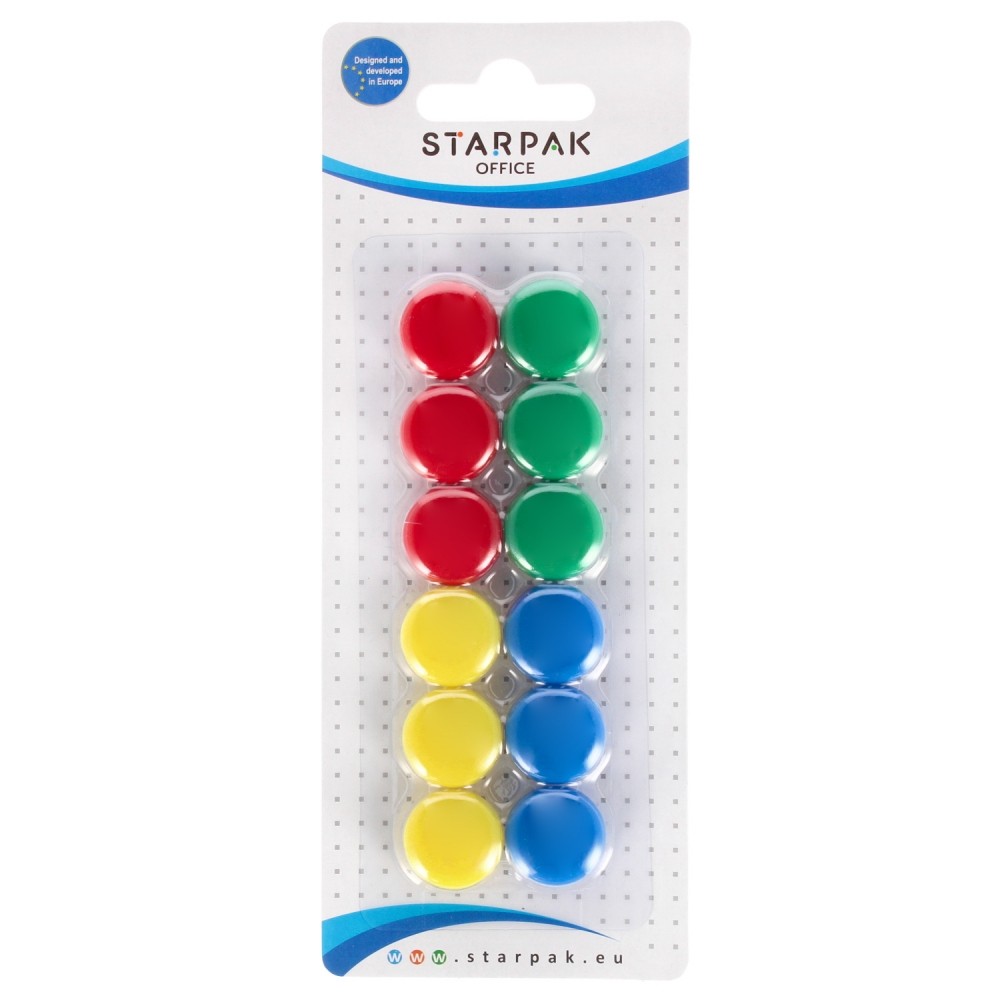 Magneti color, 22 mm, 12 buc/set - STARPAK 244150 7.563025
