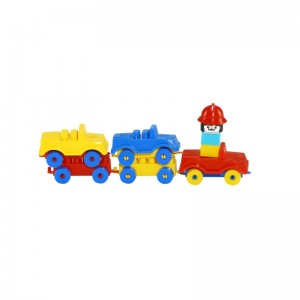 Trenulet cu masinute si figurina, 51x6x10,5 cm - Tupiko PL-3756 15.966387