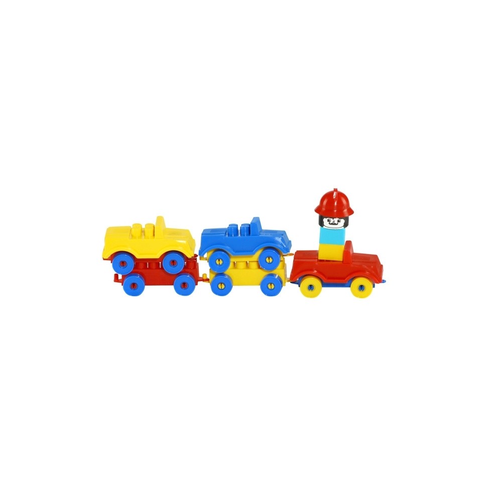 Trenulet cu masinute si figurina, 51x6x10,5 cm - Tupiko PL-3756 15.966387