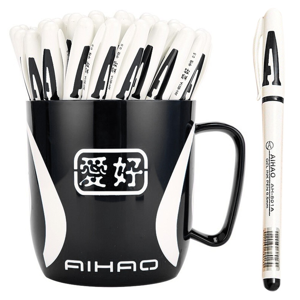 Pix cu gel Aihao, mina neagra, capac cu clips 801A 1.260504