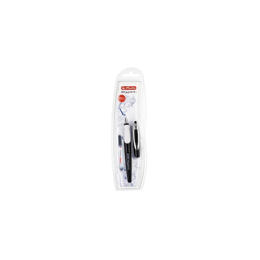 Stilou My.Pen penita M alb|negru - blister 10999738 37.815126