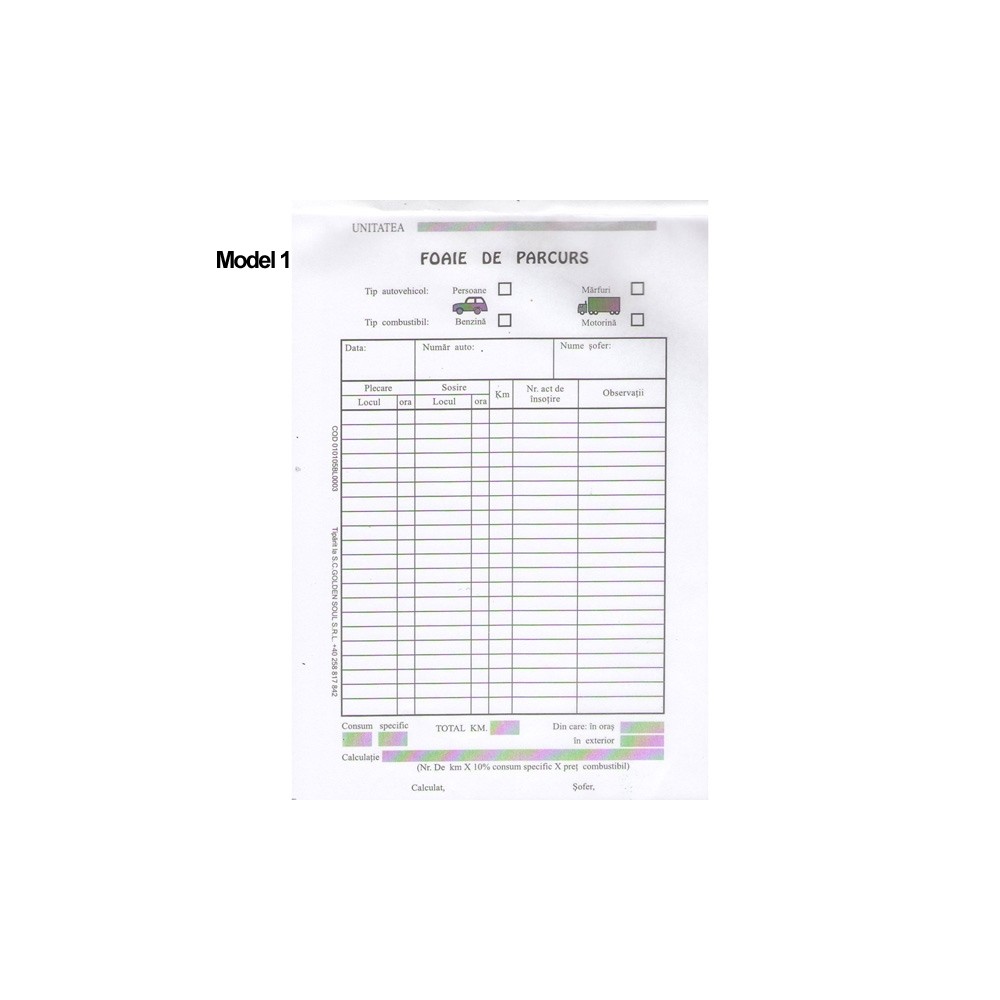 Foi de parcurs A5, neinseriate, marfa, 100 file 1404ZZ561 8.403361