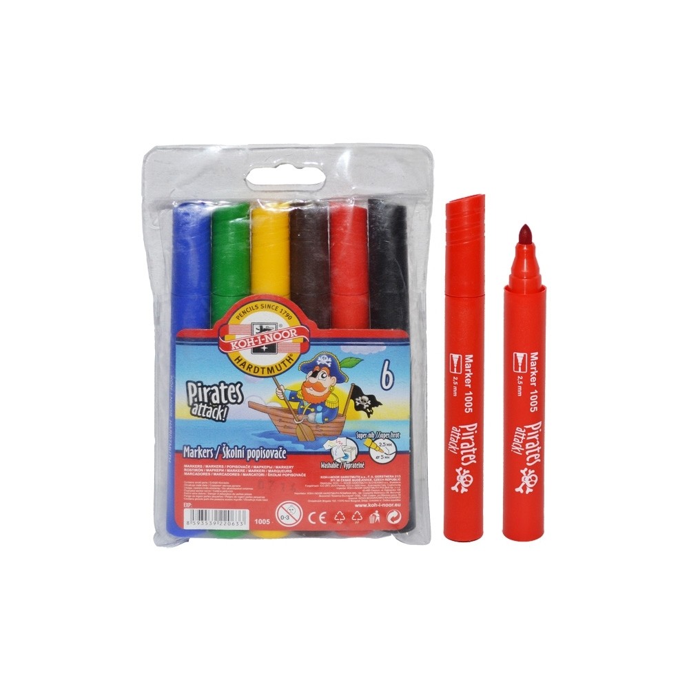 Carioca 6 culori jumbo Pirati - Koh-I-Noor K1005-06 11.344538