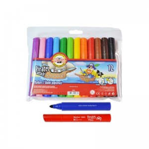 Carioca 12 culori jumbo Pirati - Koh-I-Noor K1005-12 21.848739