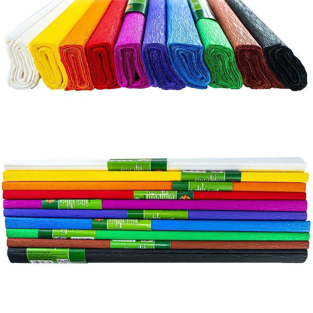Hartie creponata 200x50cm, Mix, 10 cul./set - Koh-I-Noor K9755-37 17.647059