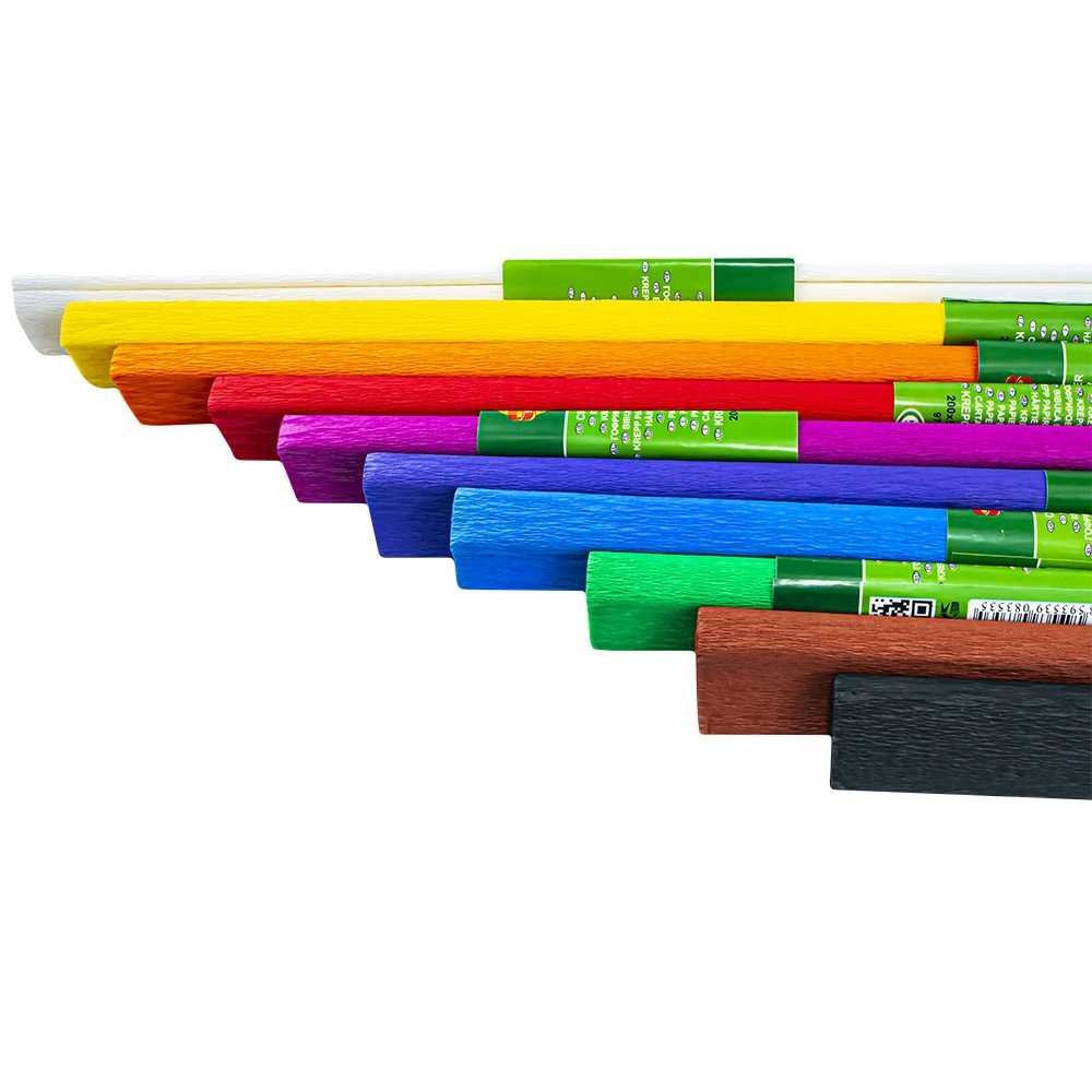 Hartie creponata 200x50cm, Mix, 10 cul./set - Koh-I-Noor K9755-37 17.647059