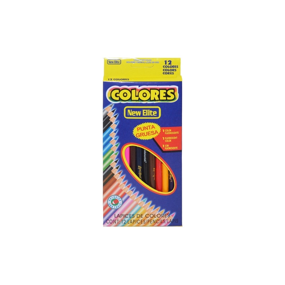 Creioane color lungi New Elite - Set 12 2.941176