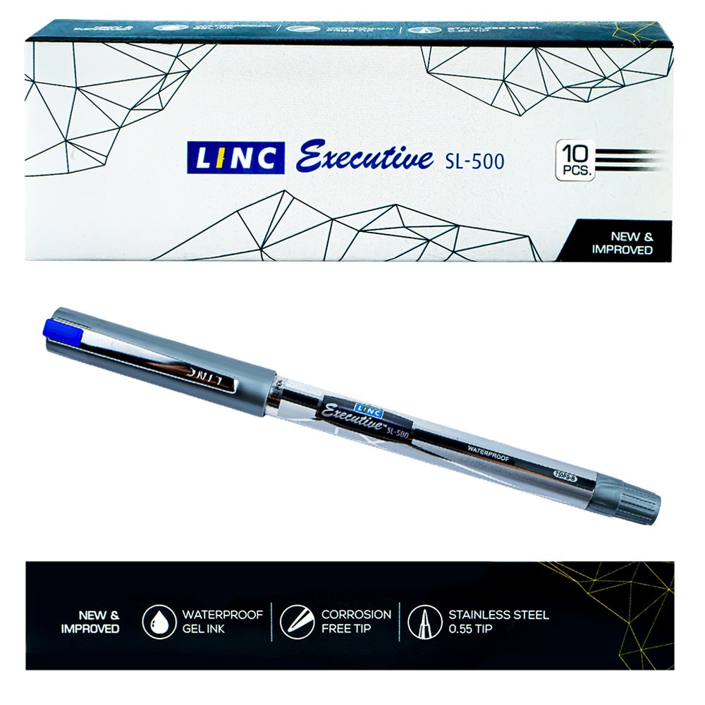 Pix cu gel Executive albastru 0,5mm - LINC 750BLU 2.10084