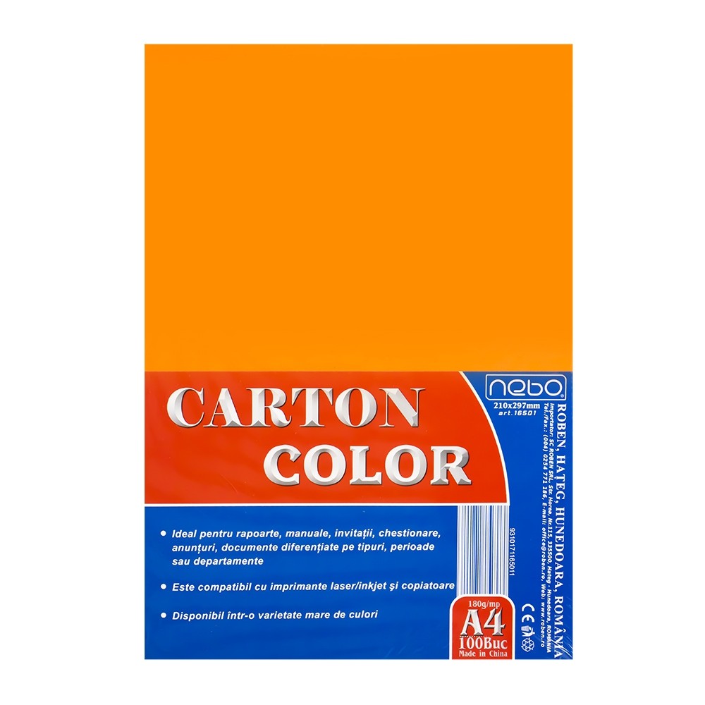 Carton color A4 180g Set 100 - NEBO 25.210084