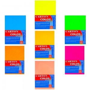 Carton color A4 180g NEON Set 100 - NEBO 42.857143