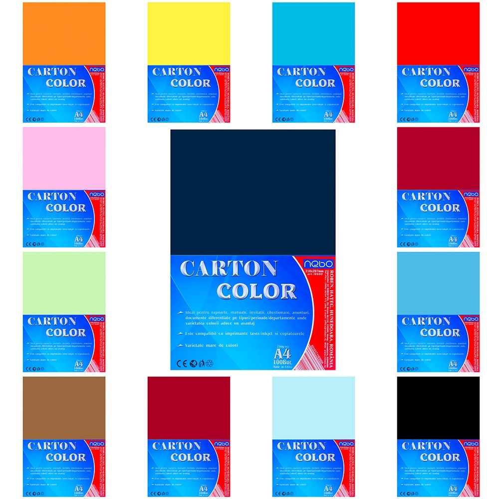 Carton color A4 250g Set 100 - NEBO 28.991597