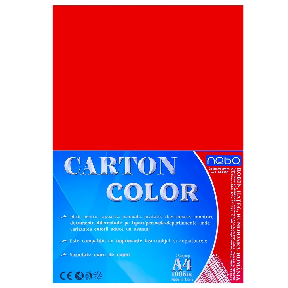 Carton color A4 250g Set 100 - NEBO 28.991597
