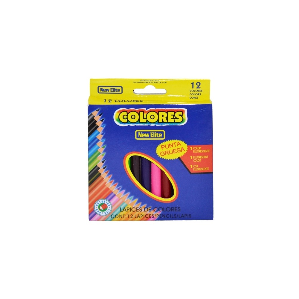 Creioane color New Elite 1/2 12 buc/cutie 1.680672