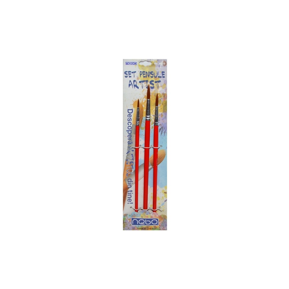 Pensule varf rotund 3 buc|set - NEBO 16673 3.781513