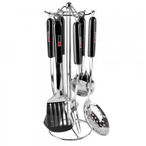 Set - Ustensile bucatarie, din inox + suport, 7 piese 7718-908 84.033613