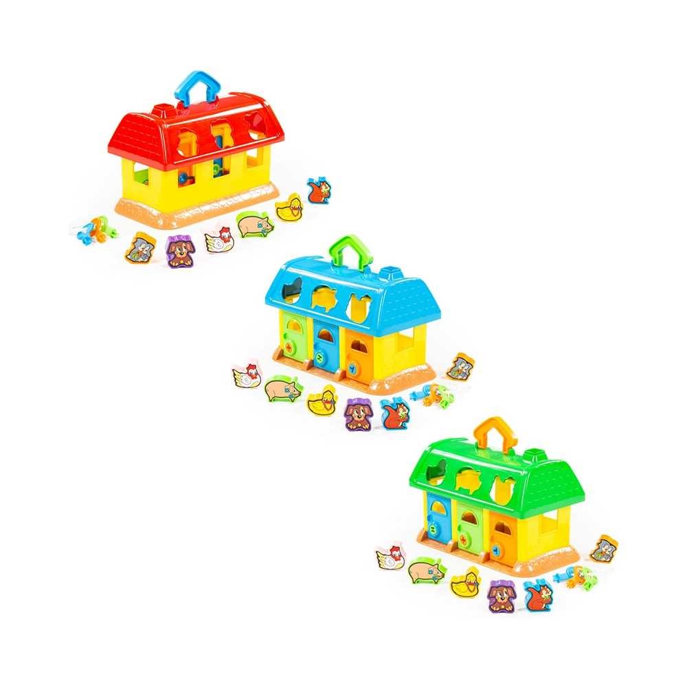Casuta educativa + forme - My First Farm, 28x15x18cm, Polesie 9166 42.016807