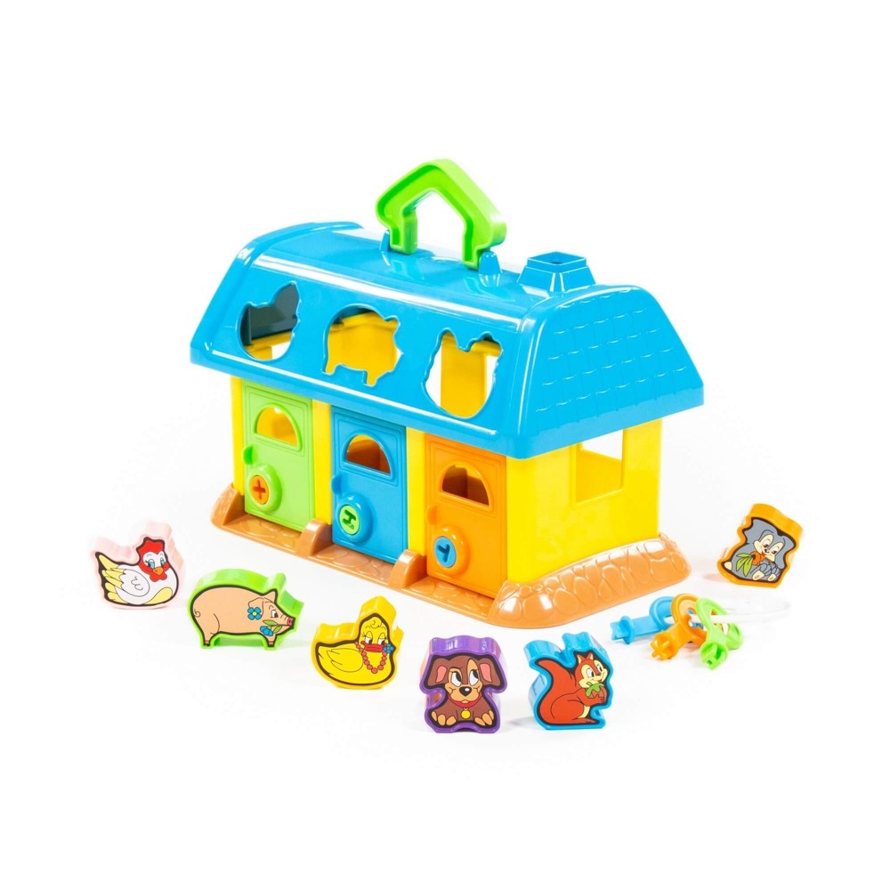 Casuta educativa + forme - My First Farm, 28x15x18cm, Polesie 9166 42.016807