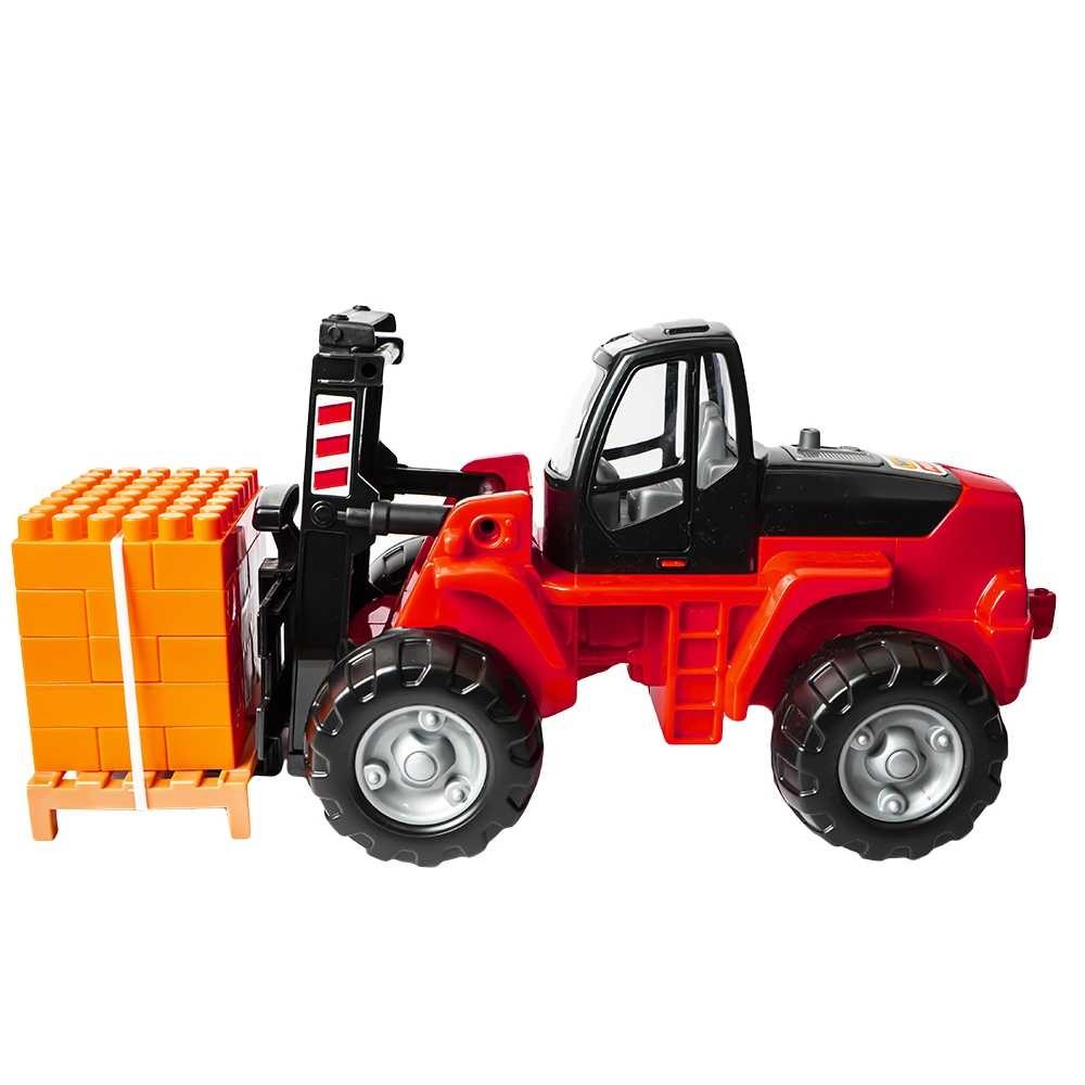 Stivuitor+palet cuburi - PowerTruck, 48x22x23 cm, Wader 36766 83.193277