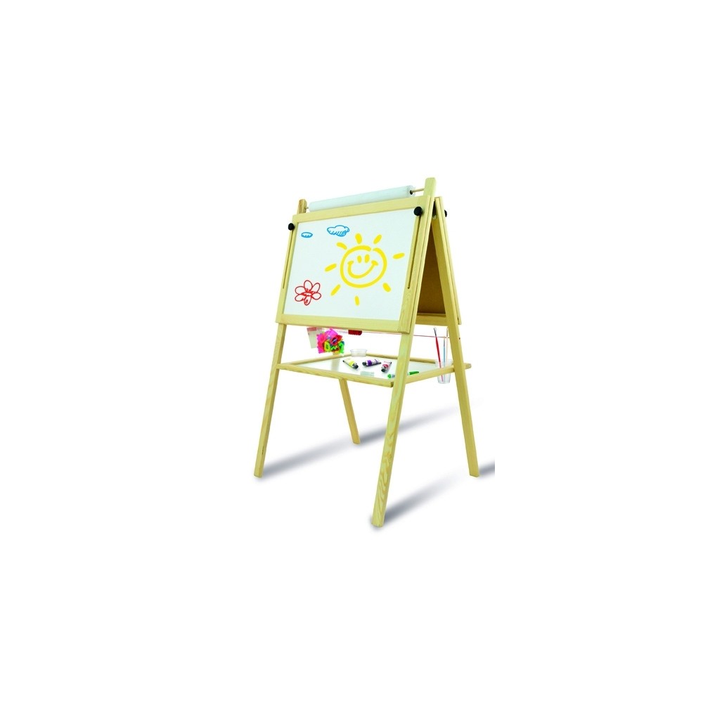 Tablita de lemn magnetica /ajustabila/ 2 fete/115cm + suport + accesorii - Tupiko TR-2148 320.168067