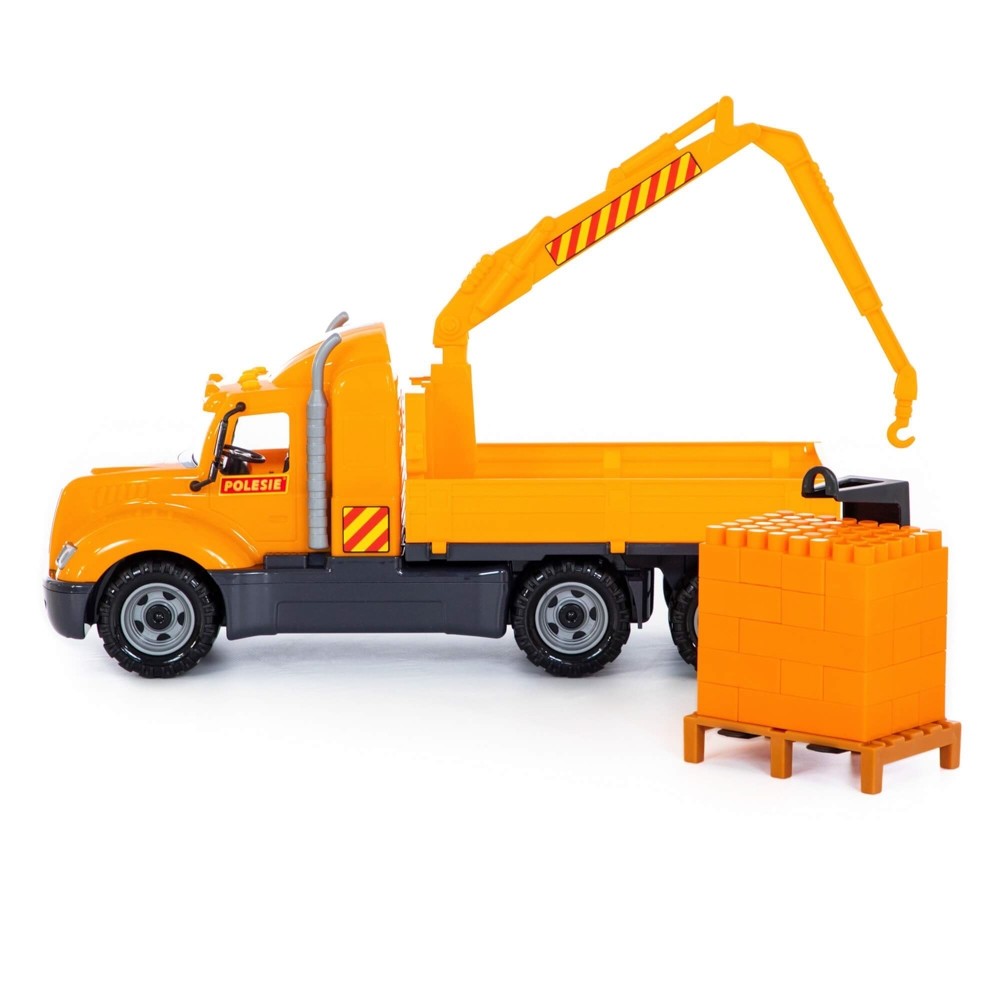 Camion-macara + palet cuburi - Mike, 53x19x26 cm, Wader 55606 105.042017
