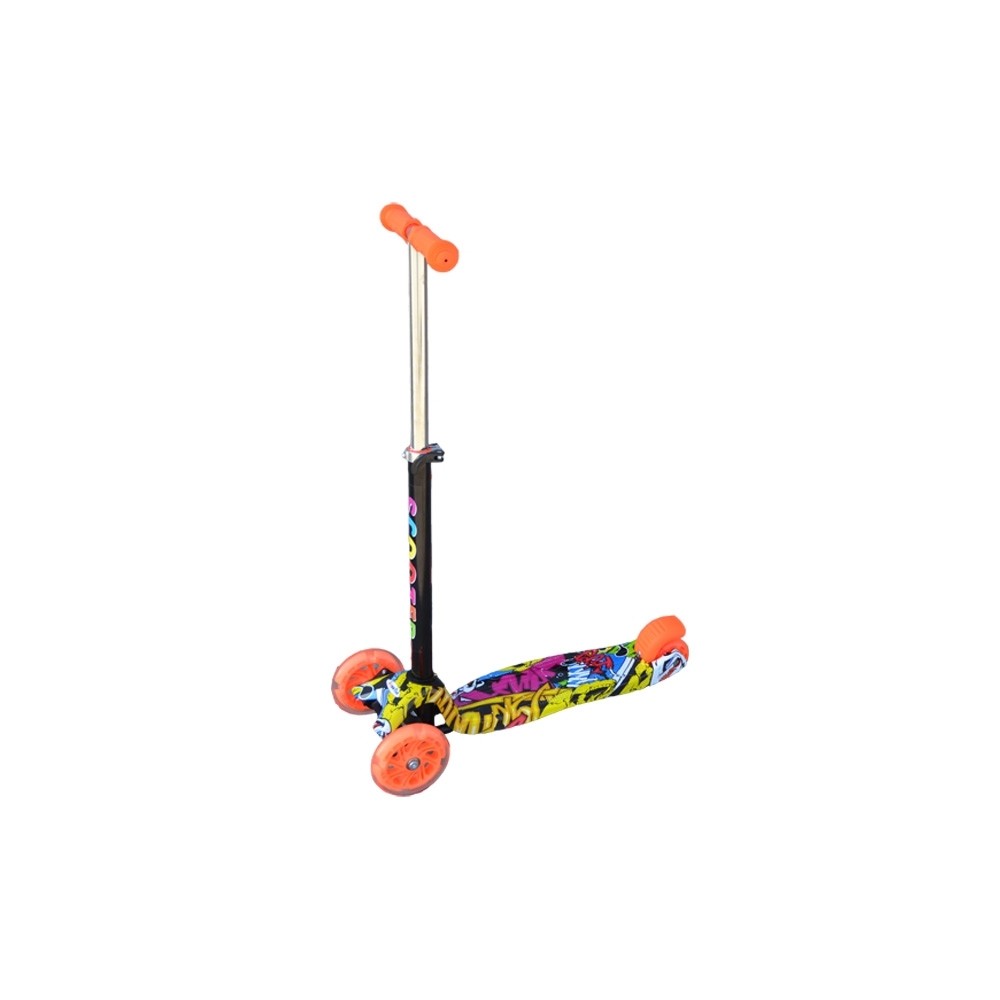 Trotineta cadru metal, 3 roti, leduri, desene, 76 cm SL-3Z 172.268908
